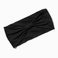 Black Knotted Sport Headwrap