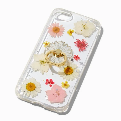 Daisy Ring Holder Pressed Flowers Phone Case
