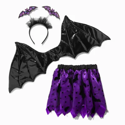 Black & Purple Bat Youth Dress Up Set - 3 Pack