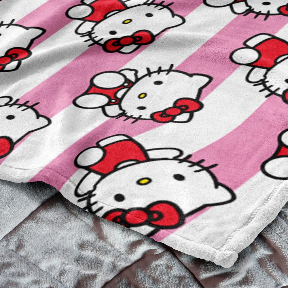 Hello Kitty® Bow & Stripes Silk Touch Throw (ds)