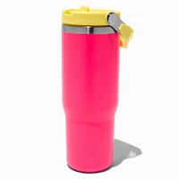 Pink & Yellow Colorblock Stainless Steel Water Bottle