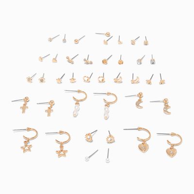 Gold Celestial Earrings Set - 20 Pack