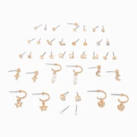 Gold Celestial Earrings Set - 20 Pack