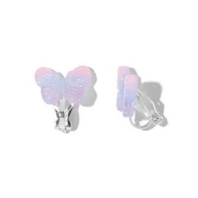 Pastel Ombre Butterfly Clip-On Stud Earrings