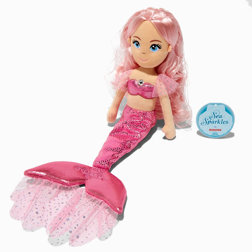 Sea Sparkles™ Rose Pink Mermaid Plush Toy