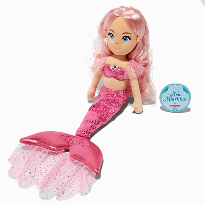 Sea Sparkles™ Rose Pink Mermaid Plush Toy