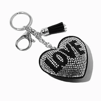 Bejeweled Heart Love Keychain