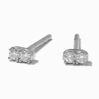 C LUXE by Claire's Sterling Silver 1/10 ct. tw. Lab Grown Diamond Duo Stud Earrings