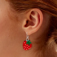 Acrylic Strawberry 0.5" Drop Earrings