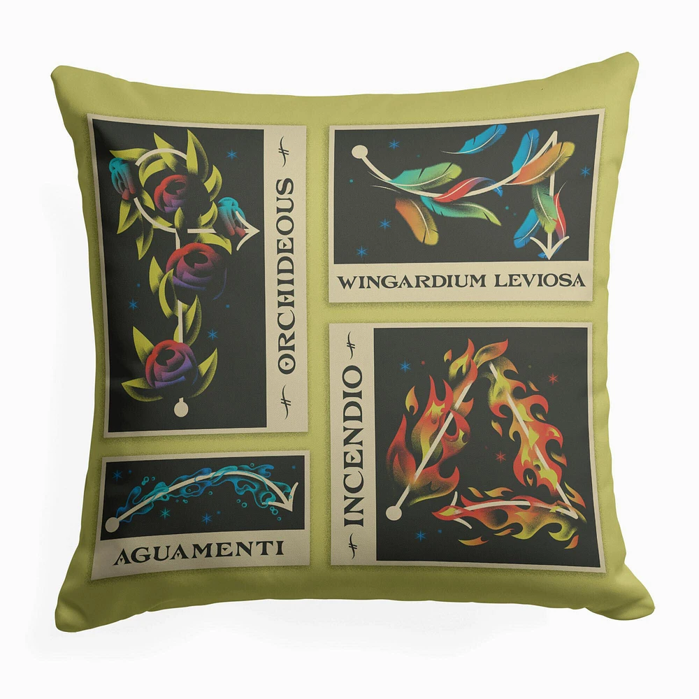 Harry Potter™ Spells Printed Throw Pillow (ds)