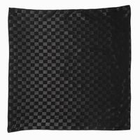 Black Checkerboard Silky Bandana Headwrap