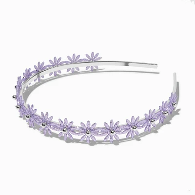 Claire's Club Light Purple Flower Metal Headband