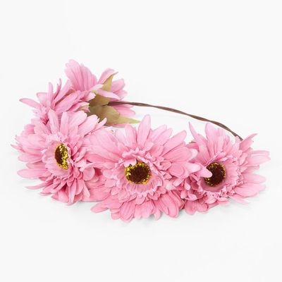 Gerbera Pink Daisy Flower Crown