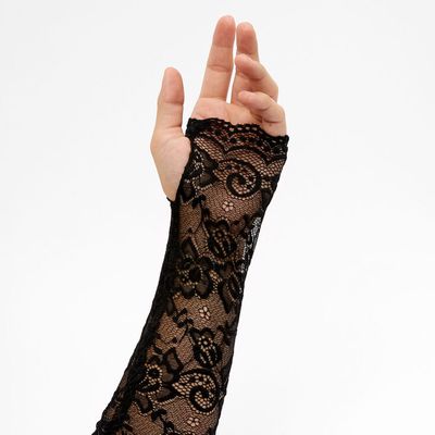 Black Floral Lace Arm Warmers