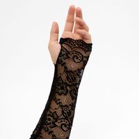 Black Floral Lace Arm Warmers