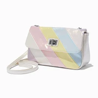 Rainbow Sheen Striped Crossbody Bag