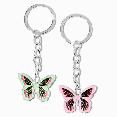 Butterfly Mood Best Friends Glitter Keychains - 2 Pack