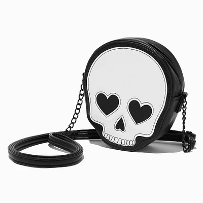 Heart Eyes Skull Crossbody Bag