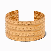 Gold-tone Dot Textured Cuff Bracelet