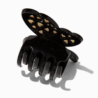 Cream & Black Butterfly Hair Claw