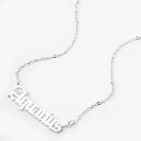 Silver Gothic Zodiac Pendant Necklace - Aquarius