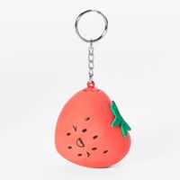 Red Strawberry Stress Ball Keychain