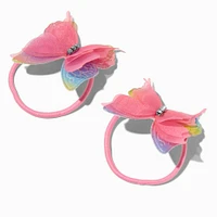 Claire's Club Pink Butterfly Hair Ties - 2 Pack