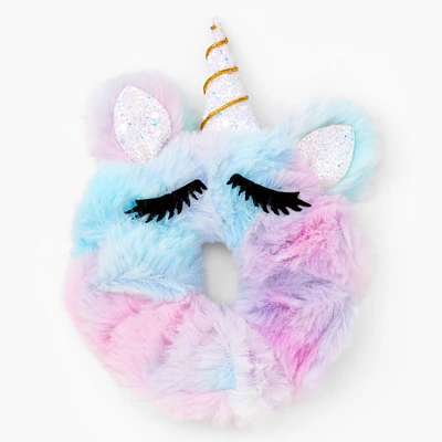 Medium Faux Fur Ombre Unicorn Hair Scrunchie