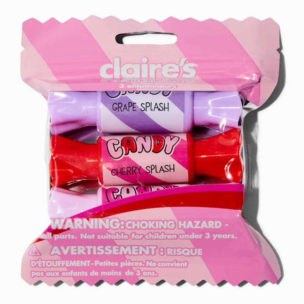 Claire's Red Candy Wrapper Scented Highlighters - 3 Pack