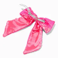Pink Sequin Hair Bow Clip