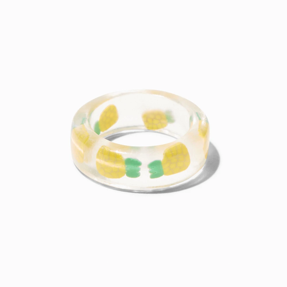 Claire's Club Fruit Acrylic Rings - 5 Pack