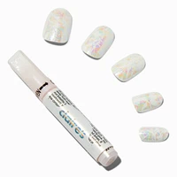 Pastel Confetti Ripple Square Vegan Faux Nail Set - 24 Pack