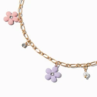 Uptown Pastel Flower Charm Pendant Necklace