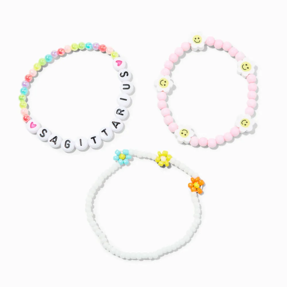 Rainbow Bead Stretch Friendship Bracelets - 5 Pack