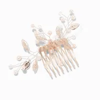 Blush  Pearl Flower Hair Comb