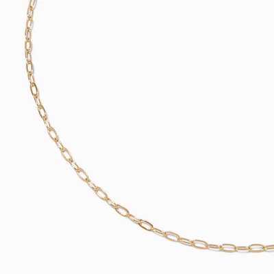 Gold-tone Small Paperclip Chain Necklace