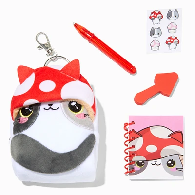 Mushroom Cat 4'' Backpack Stationery Set