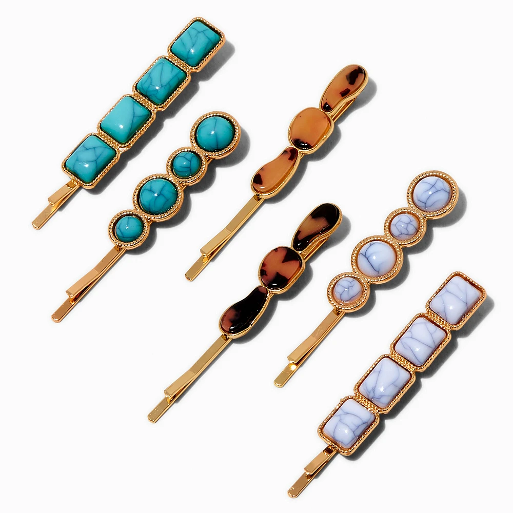 Turquoise Cowgirl Western Bobby Pins - 6 Pack