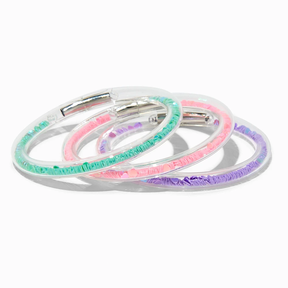 Claire's Club Pastel Shaker Tube Bracelets - 3 Pack