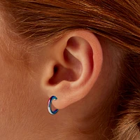 Anodized 15MM Huggie Hoop Earrings - 6 Pack