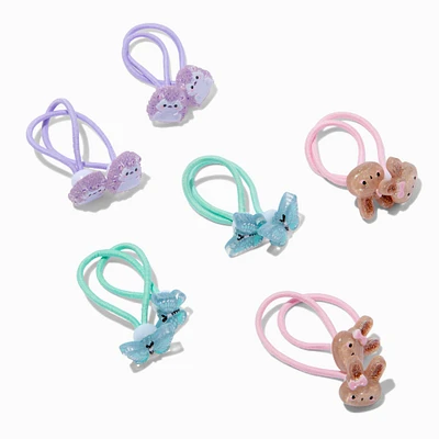 Claire's Glitter Critter Park Icons Hair Ties - 6 Pack