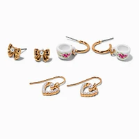 Tea Party Mixed Earrings Set - 3 Pack