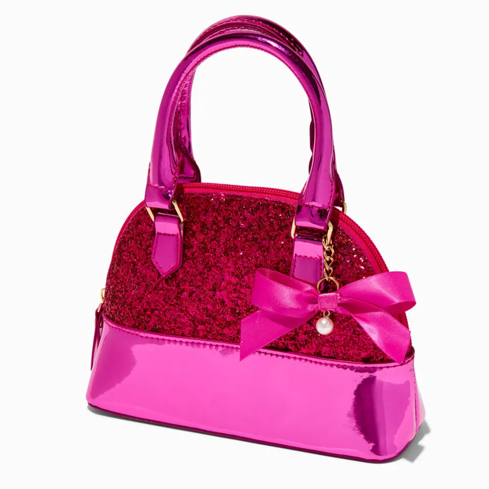 Claire's Club Fuschia Sparkle Tote Bag