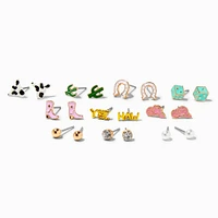 Yee Haw Cowpoke Stud Earrings - 10 Pack