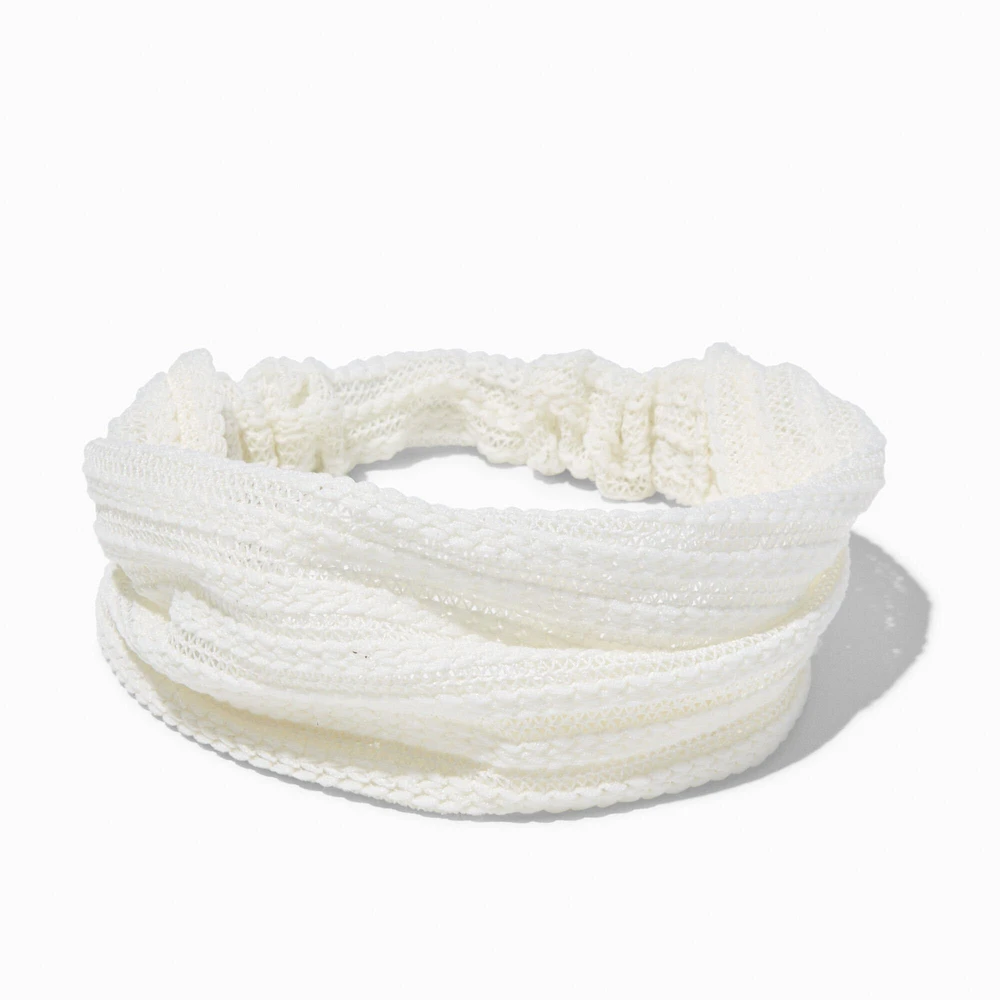 White Sheer Headwrap