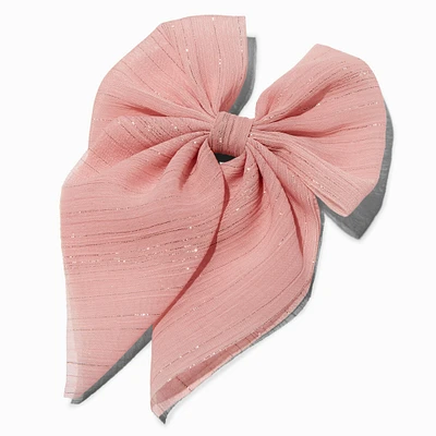 Claire's Club Pink Chiffon Hair Bow Clip