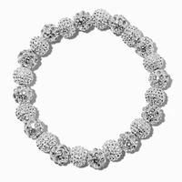 Silver-tone Fireball Stretch Bracelet