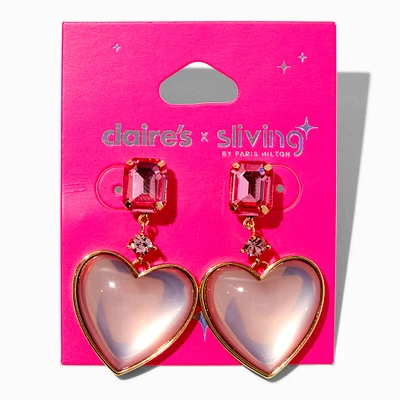 Claire's x Sliving by Paris Hilton Two-Tone Heart Drop Earrings