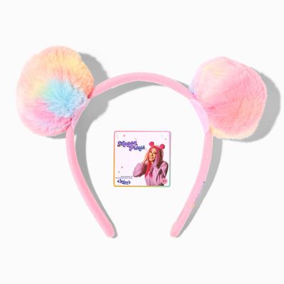 MeganPlays™ Claire's Exclusive Pastel Rainbow Pom Pom Headband