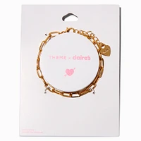 T H E M E x Claire's Gold-tone Paperclip Chain Bracelet